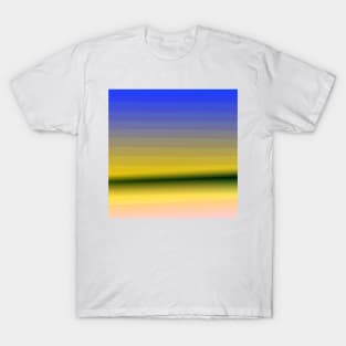 blue yellow black abstract texture T-Shirt